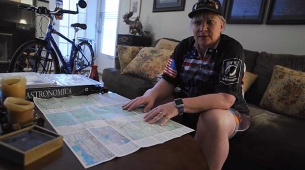 A volunteer took a solo bicycle journey to support veterans