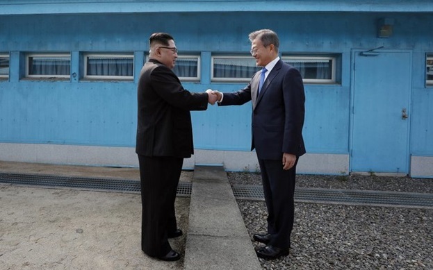 A historic handshake on the Korean demarcation line