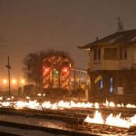 Train tracks set on fire to keep the railway system alive in Chicago