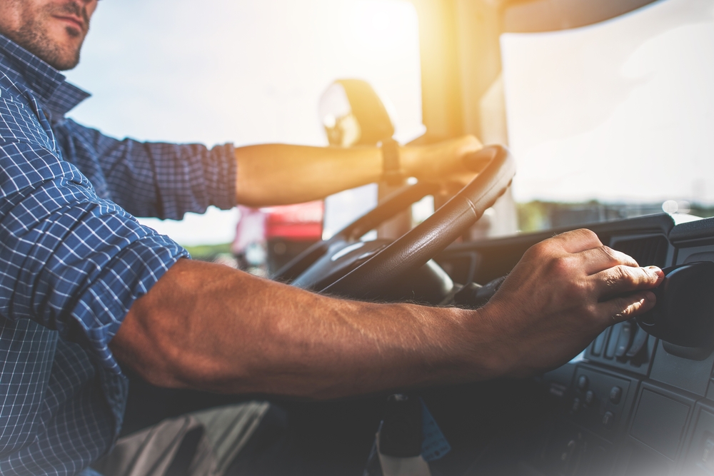 Truckers stage a protest