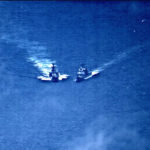 A Near Collision seen between Russian and US Warships in East China Sea