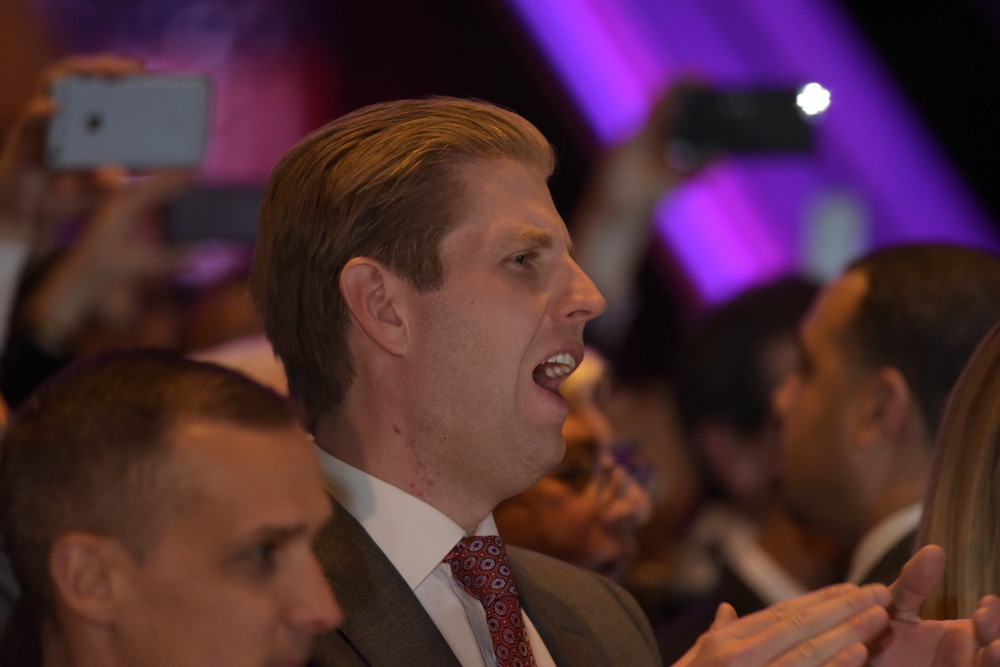 Eric Trump says that a waitress spat on him in a Chicago bar