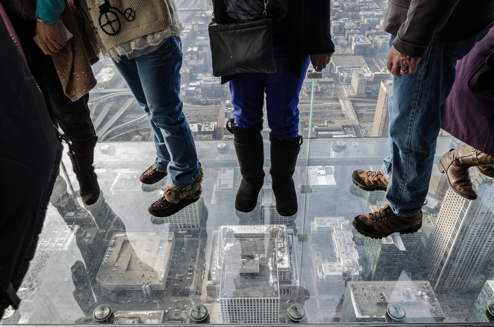 Crack occurred in the protective layer of the Willis Tower’s Skydeck Ledge