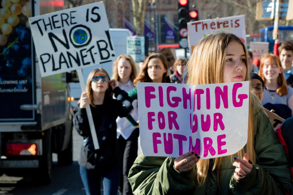 Illinois students march in a strike over climate change