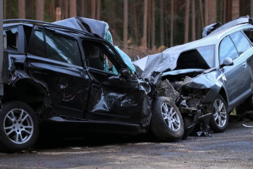 Mazda, Toyota, and Subaru crash at Route 12 and Volo Village Road