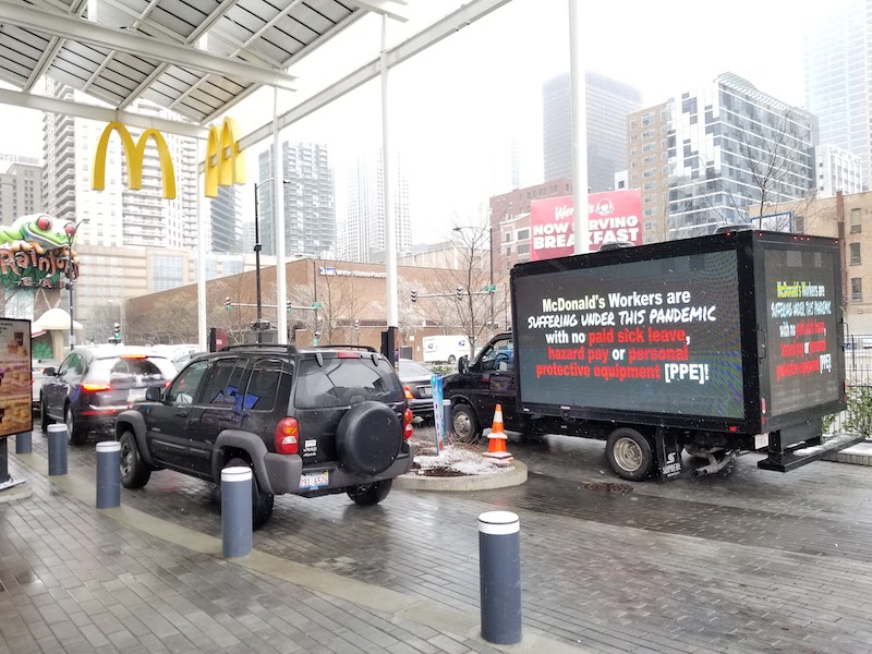 Hundreds of Chicago fast-food employees strike over companies’ failure to keep them safe