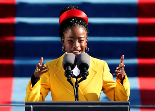 Poet Amanda Gorman performs at presidential inauguration