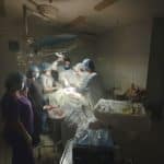 Ukrainian cancer surgeons have to work with no light on